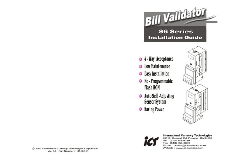 ICT Bill Validator S6 Series User manual