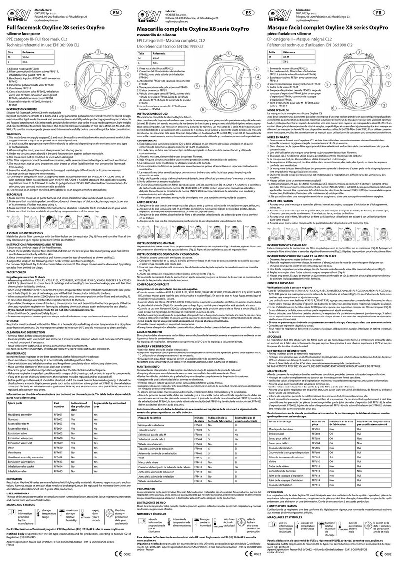 Oxyline OxyPro X8 Series quick start guide