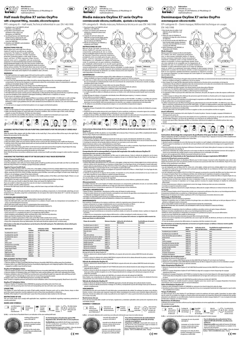 Oxyline OxyPro X7 Series quick start guide
