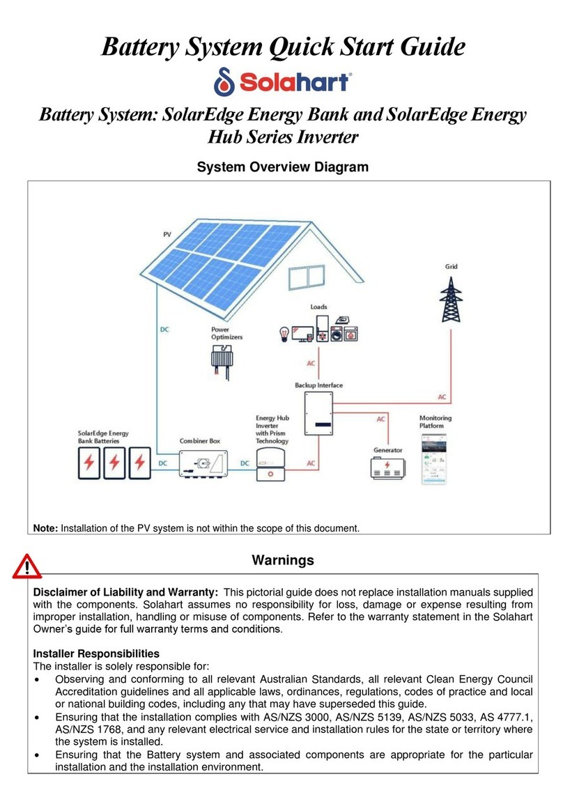 Solahart SE3000H User manual