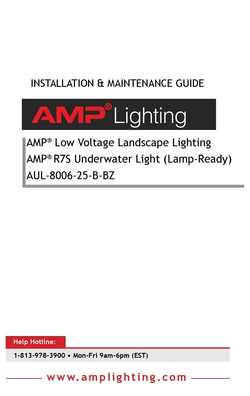 AMP Lighting AUL-8006-25-B-BZ Operating and safety instructions