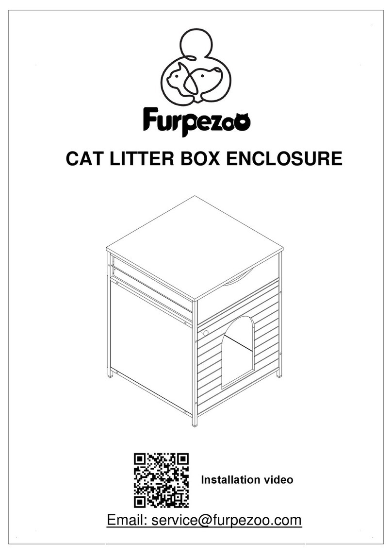 Furpezoo Cats Litter Box Enclosure installation manual