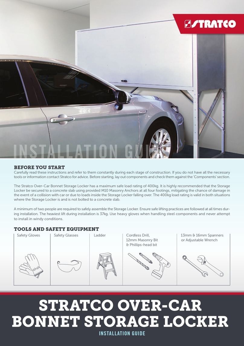 Stratco Over-Car Bonnet Storage Locker User manual
