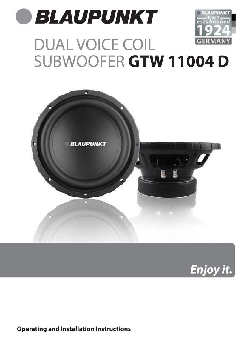 Blaupunkt GTW 11004 D Operating and installation instructions