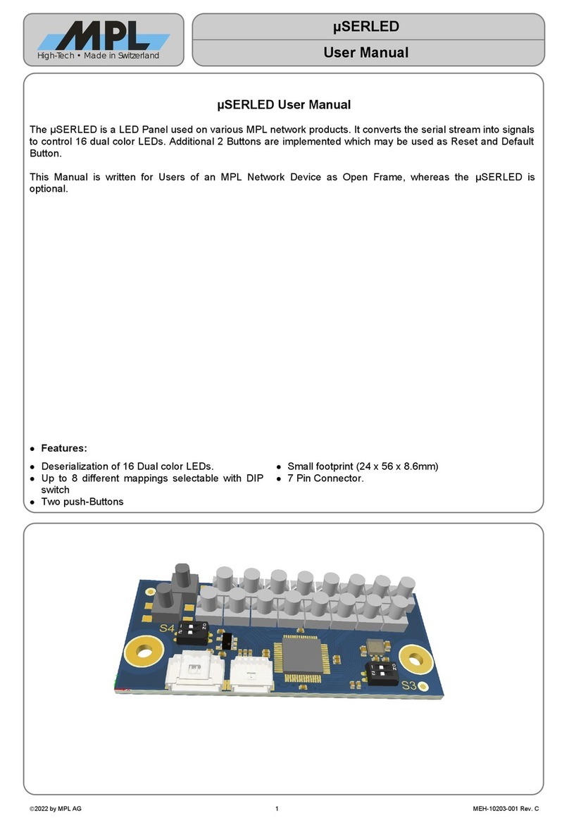 MPL mSERLED User manual