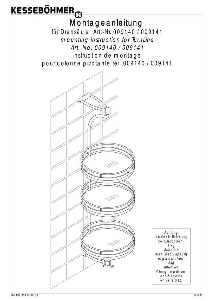 Kesseböhmer TurnLine 009140 Mounting instruction