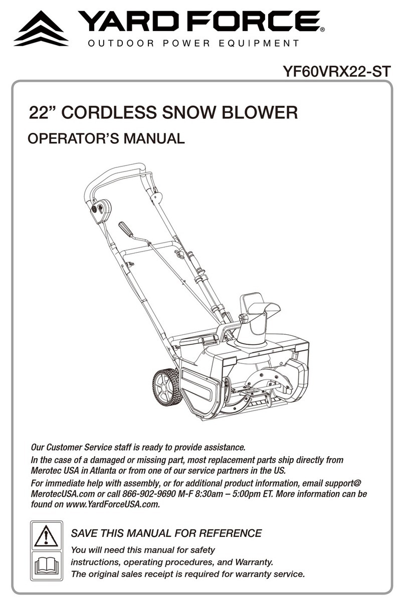 Yard force YF60VRX22-ST Operator's manual Yard force YF60VRX22-ST Operator's manual