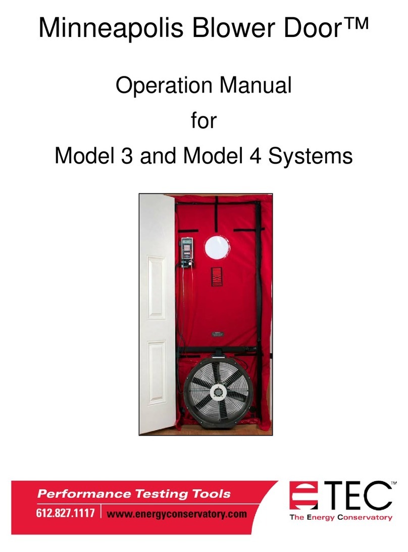 TEC MINNEAPOLIS BLOWER DOOR 3 User manual