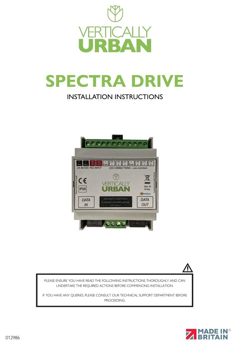 VERTICALLY URBAN SPECTRA DRIVE installation instructions VERTICALLY URBAN SPECTRA DRIVE installation instructions