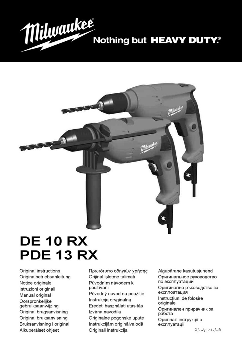 Milwaukee DE 10 RX Original instructions