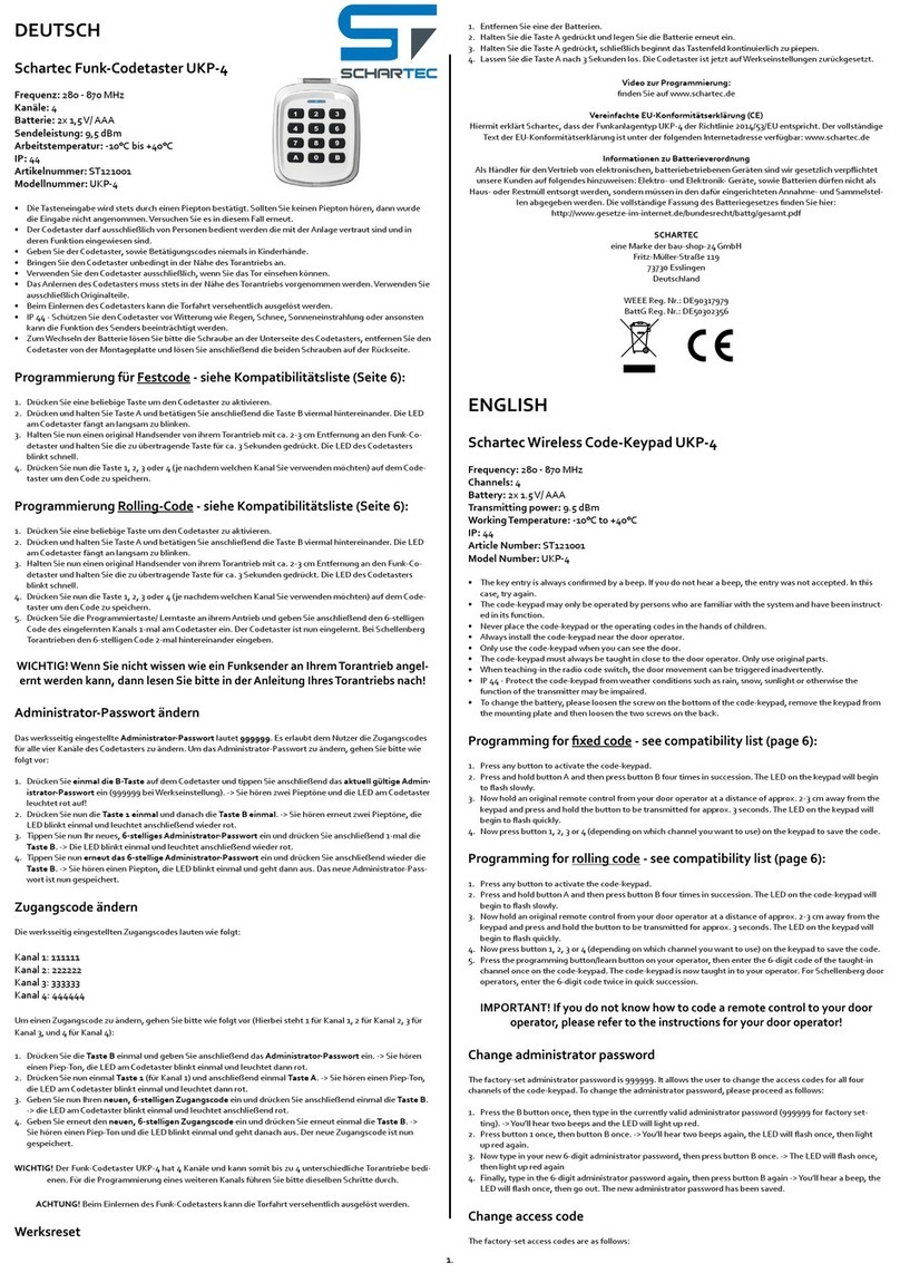 Schartec UKP-4 quick start guide