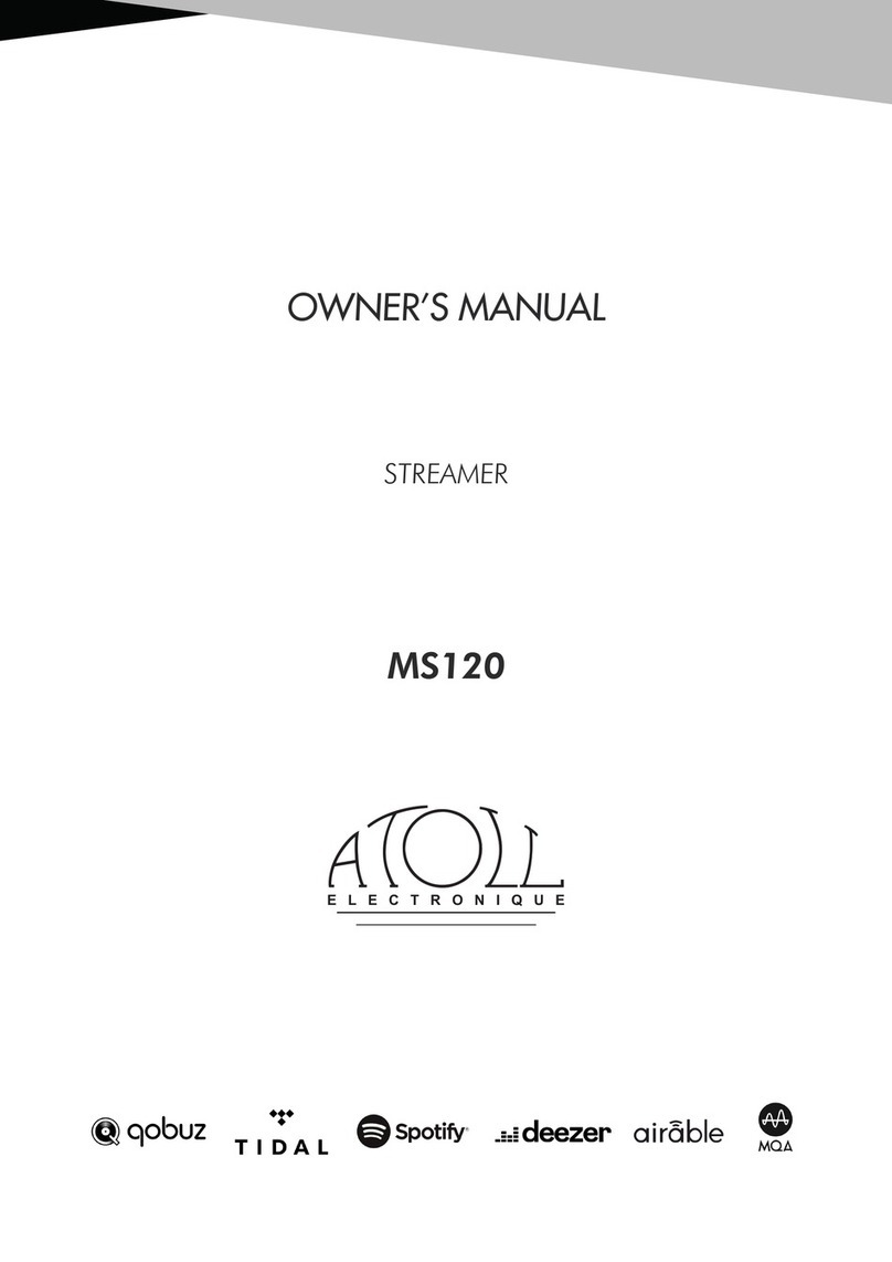 Atoll Electronique MS120 owner's manual