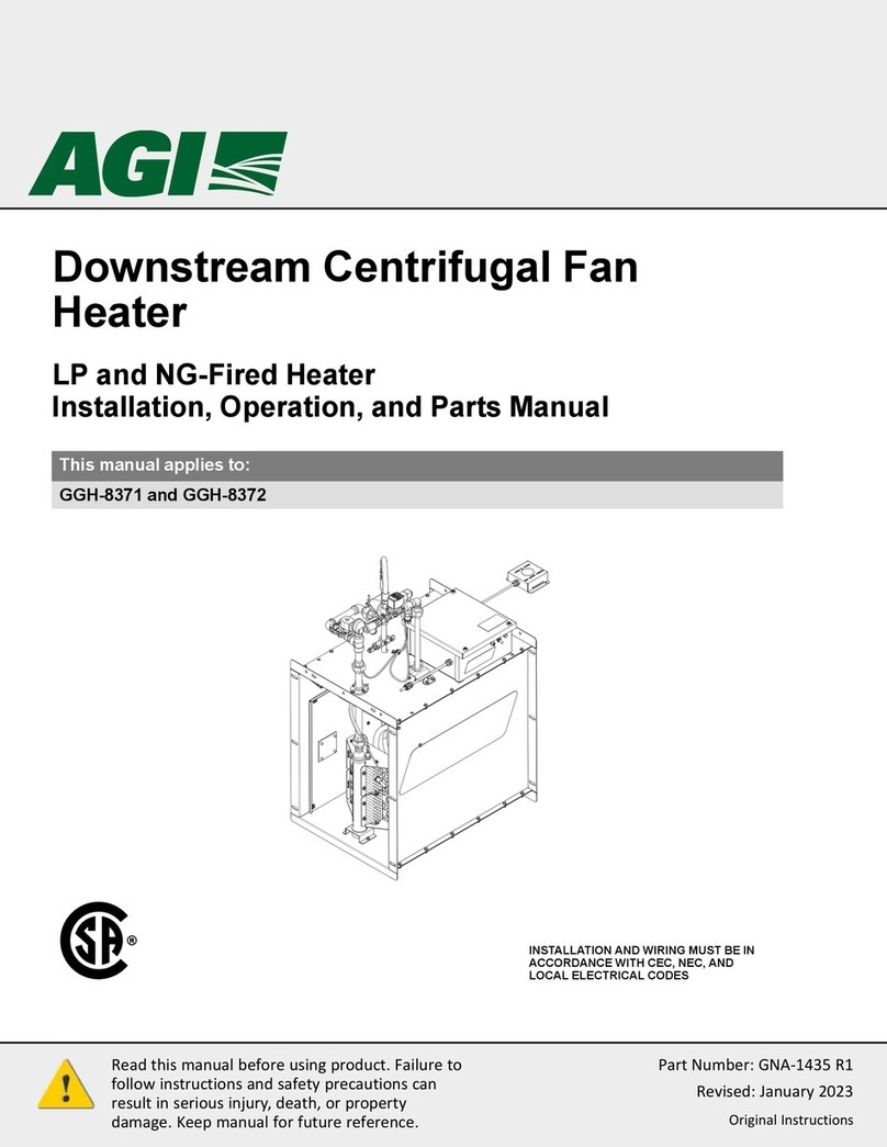 AGI GGH-8371 Installation, operation, and parts manual