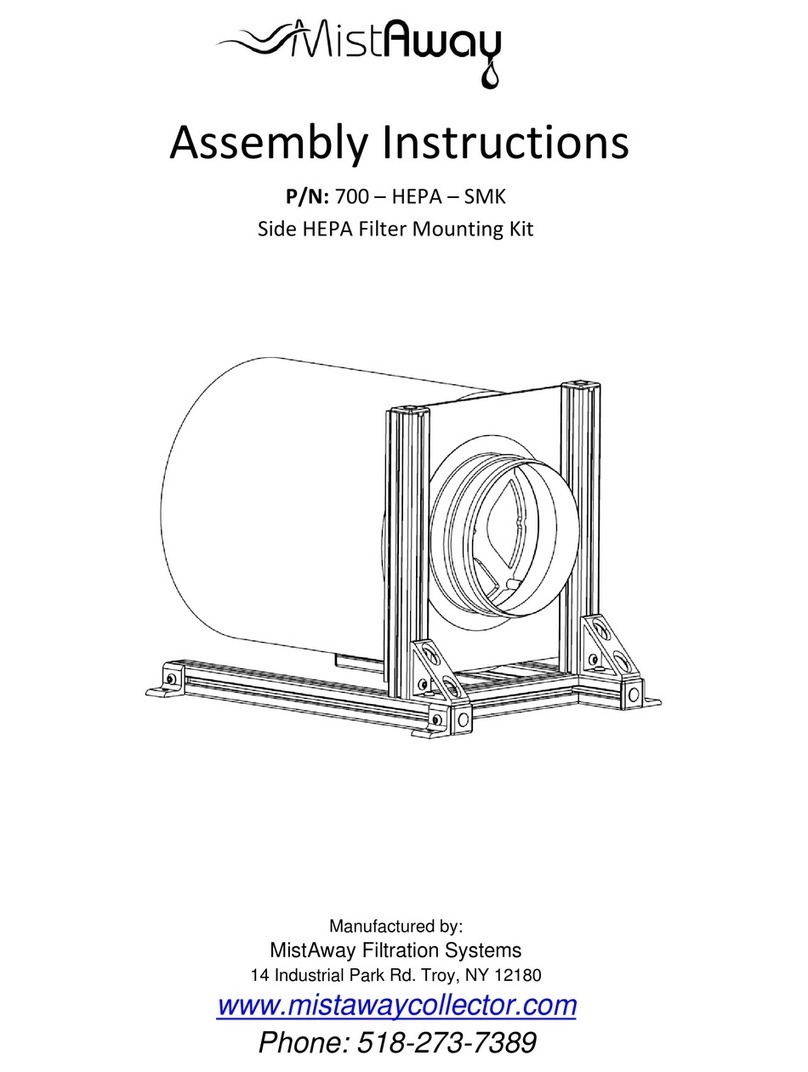 MistAway 700-HEPA-SMK Assembly instructions