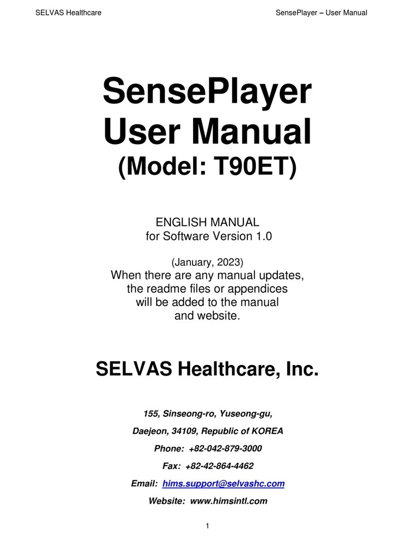 SELVAS Healthcare SensePlayer T90ET User manual