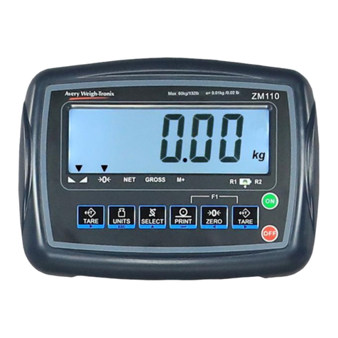 Avery Weigh-Tronix ZM 110 User manual