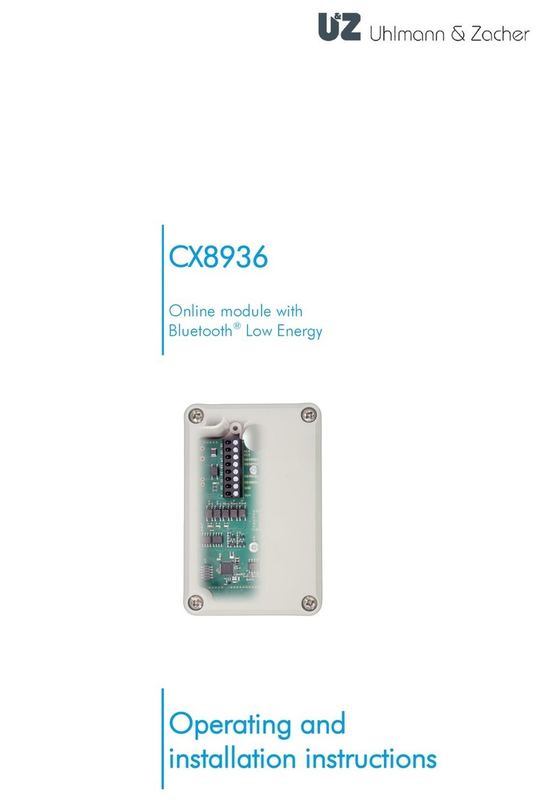 uhlmann & zacher CX8936 Operating and installation instructions