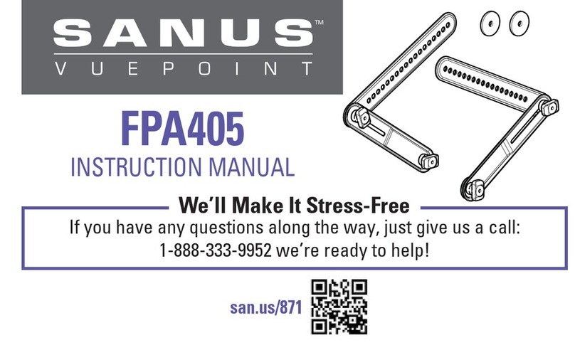 SANUS VuePoint FPA405 User manual SANUS VuePoint FPA405 User manual