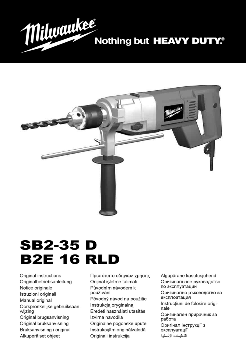 Milwaukee HEAVY DUTY SB2-35 D User manual