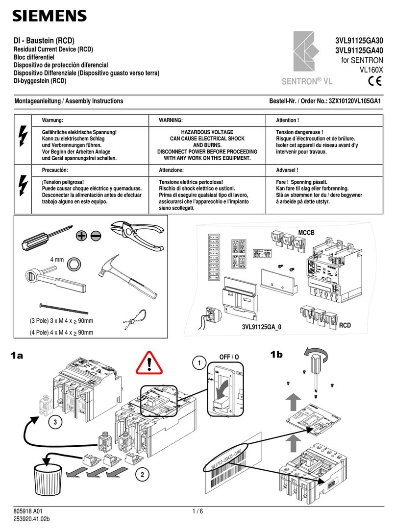 Siemens 3VL91125GA30 Assembly instructions