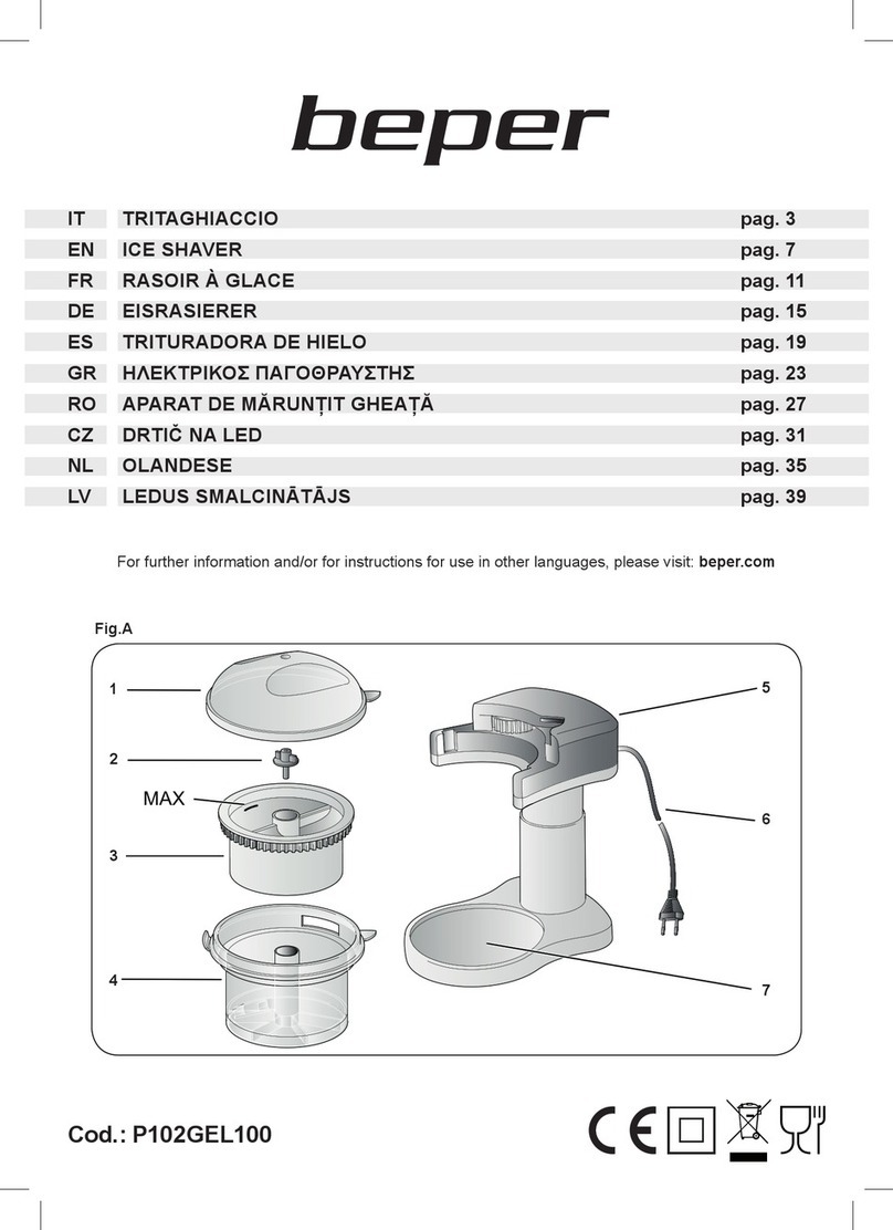 Beper P102GEL100 User instructions