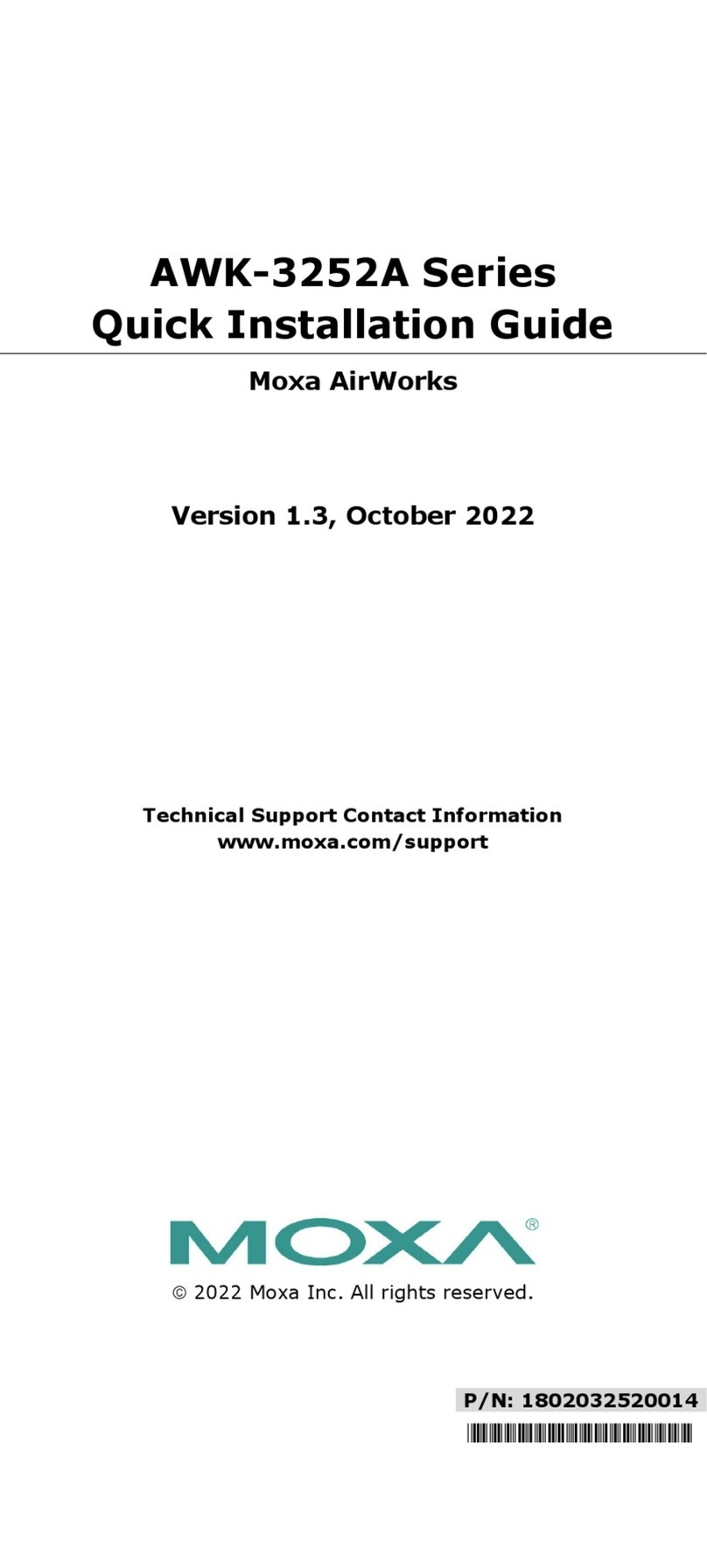 Moxa Technologies AWK-3252A Series User manual