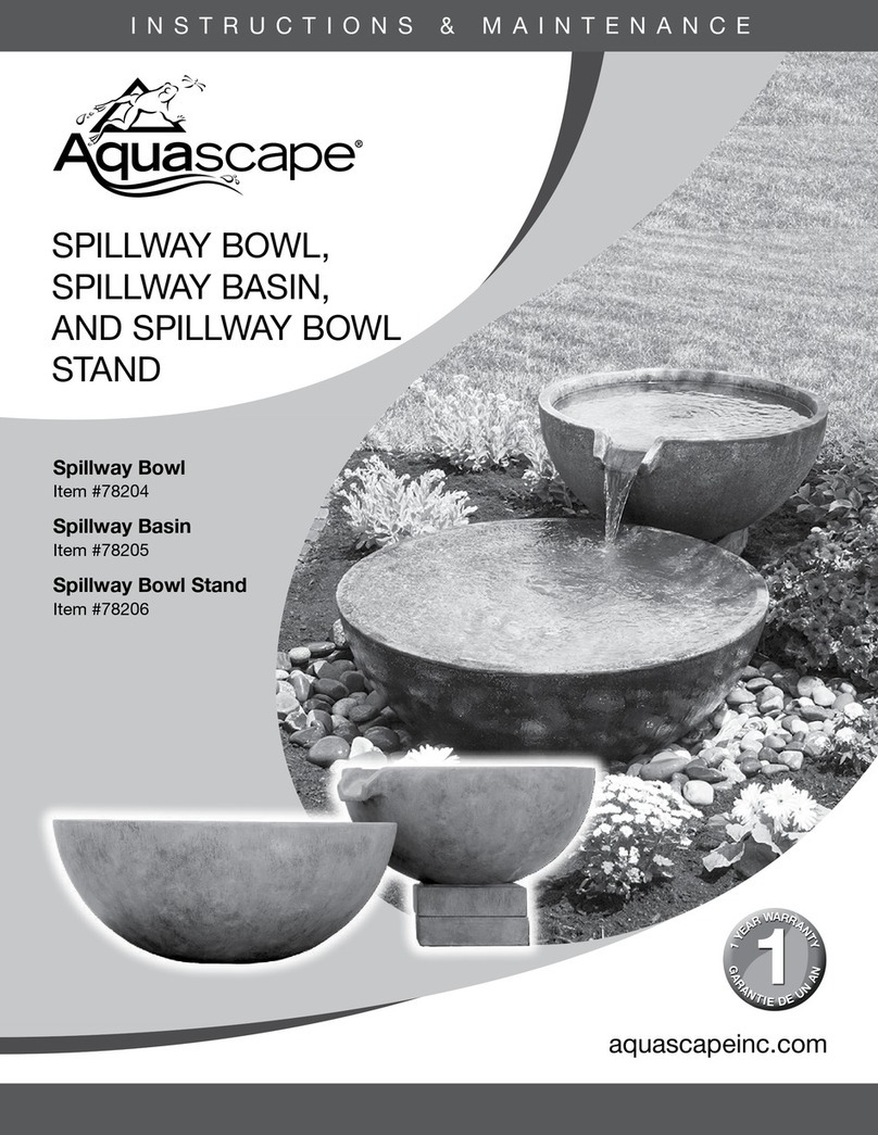 AquaScape Fire and Water Spillway Bowl Installation instructions & maintenance