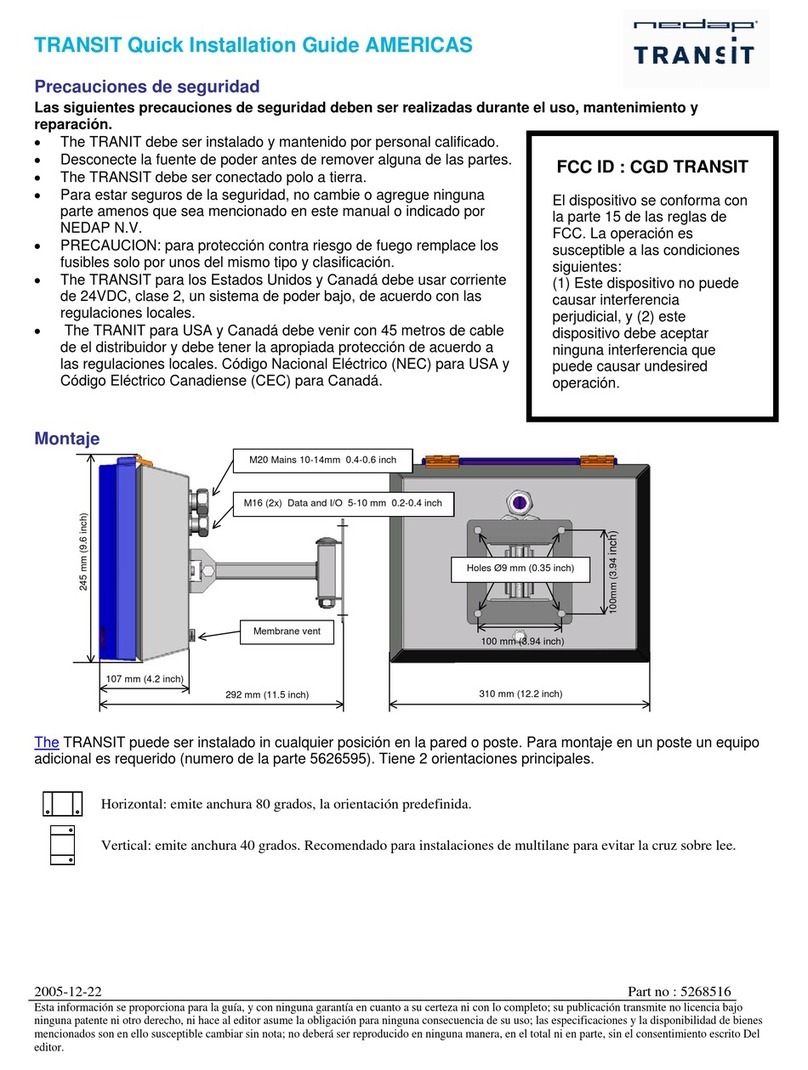 Nedap TRANSIT User manual