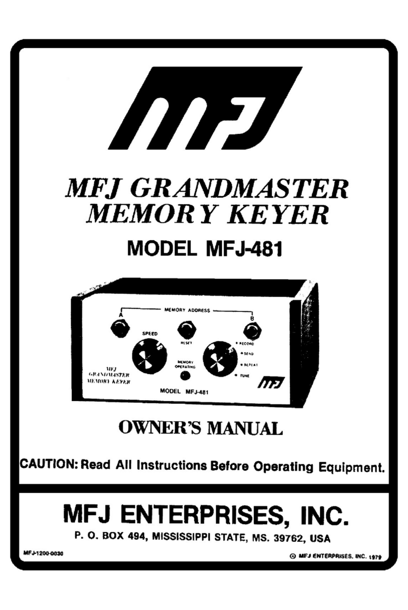 MFJ Enterprises MFJ-481 User manual