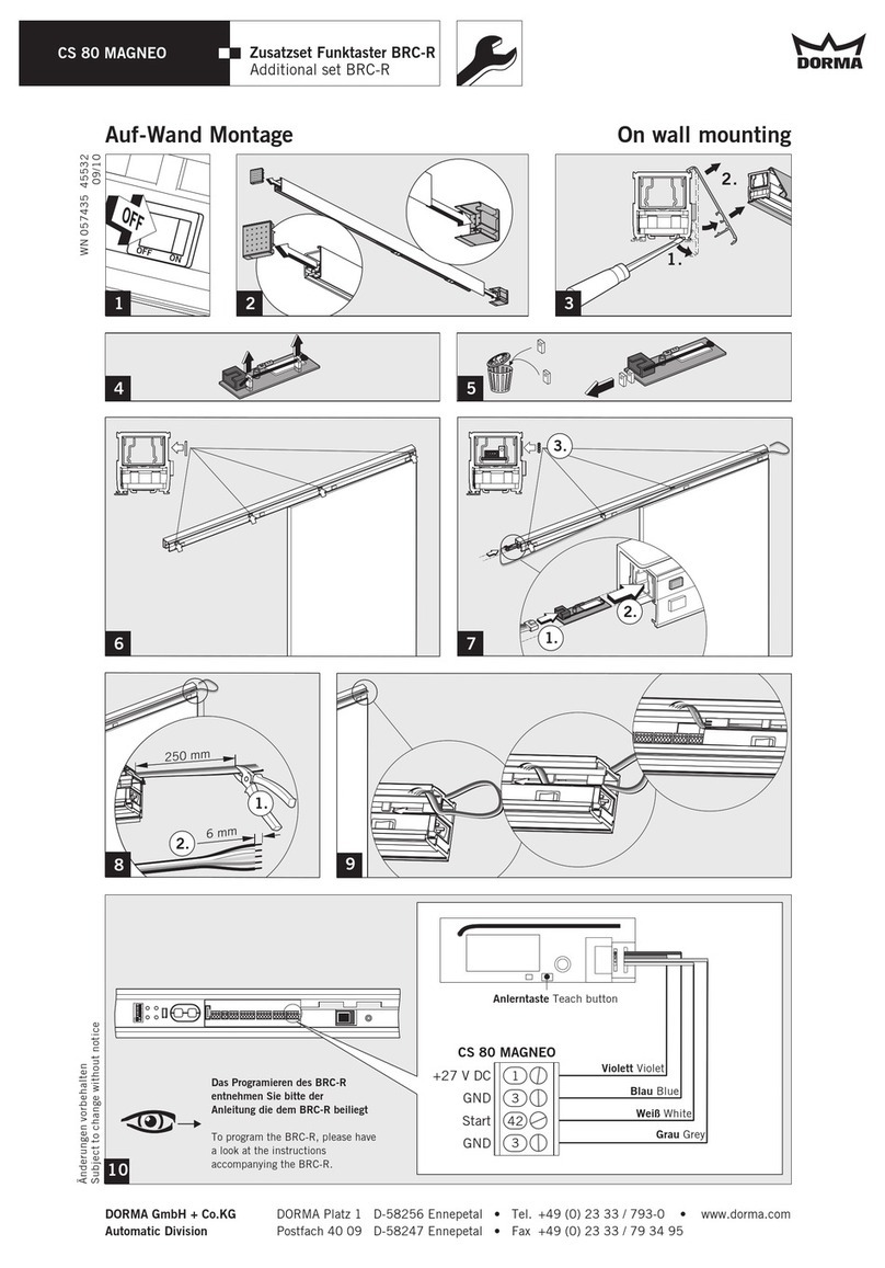 Dorma CS 80 MAGNEO installation instructions