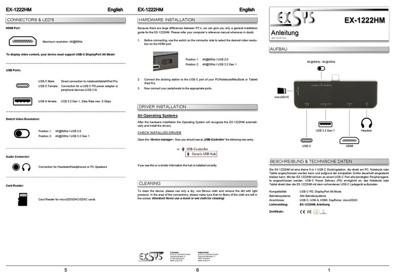 Exsys EX-1222HM manual