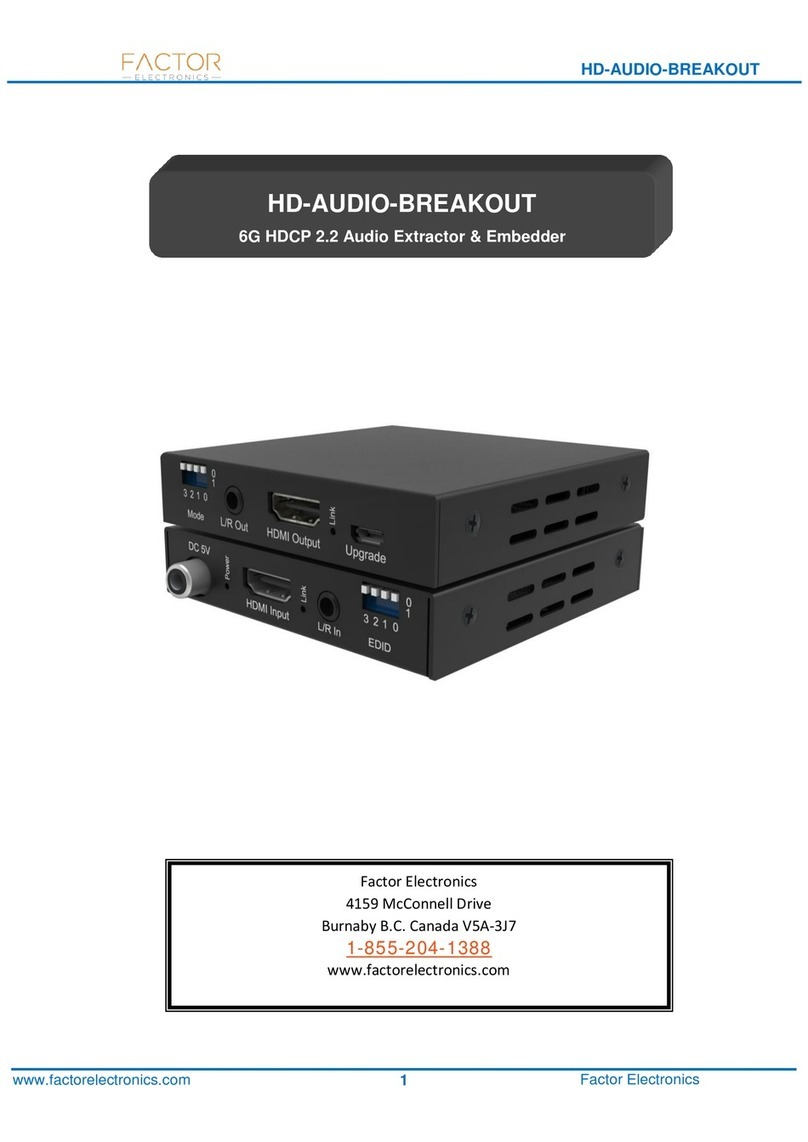 Factor HD-AUDIO-BREAKOUT quick start guide