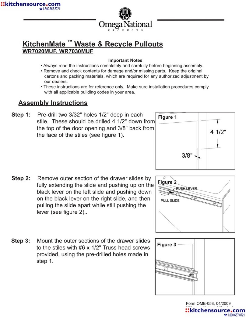 Omega National Products KitchenMate WR7020MUF quick start guide Omega National Products KitchenMate WR7020MUF quick start guide