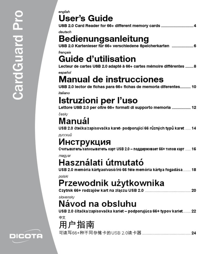 Dicota CardGuard Pro user guide
