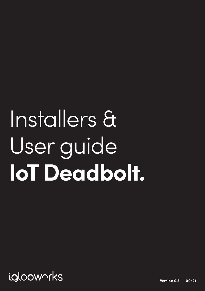 iglooworks IoT Deadbolt Installation and maintenance instructions