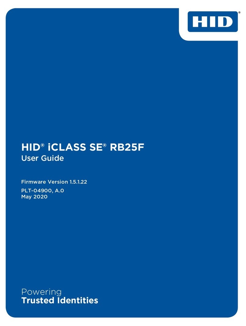 HID iCLASS SE RB25F User manual