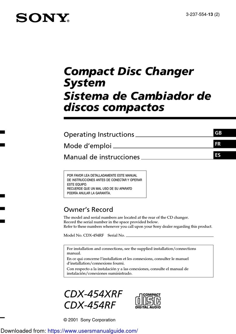 Sony CDX-454XRF operating instructions