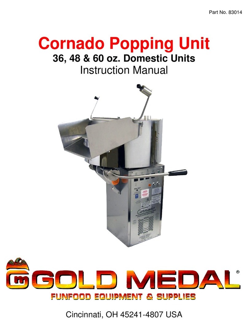 Goldmedal Cornado Popping Unit instruction manual
