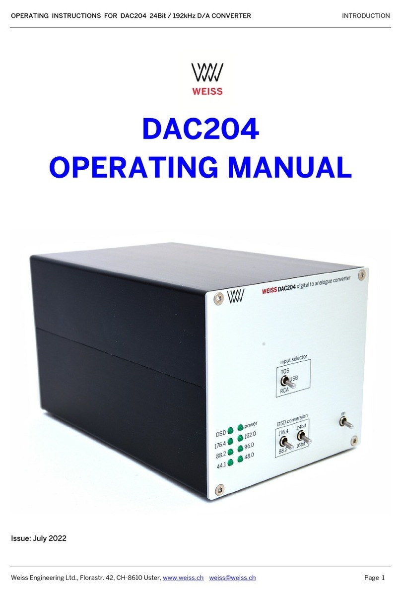 WEISS DAC204 operating manual