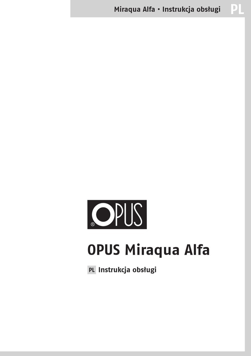 Opus Miraqua Alfa user guide Opus Miraqua Alfa user guide