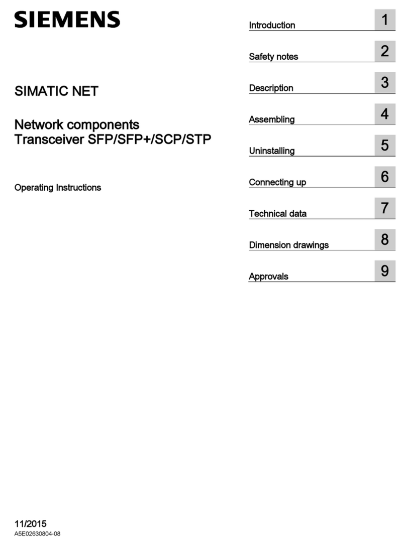 Siemens SIMATIC NET SFP Series User manual Siemens SIMATIC NET SFP Series User manual