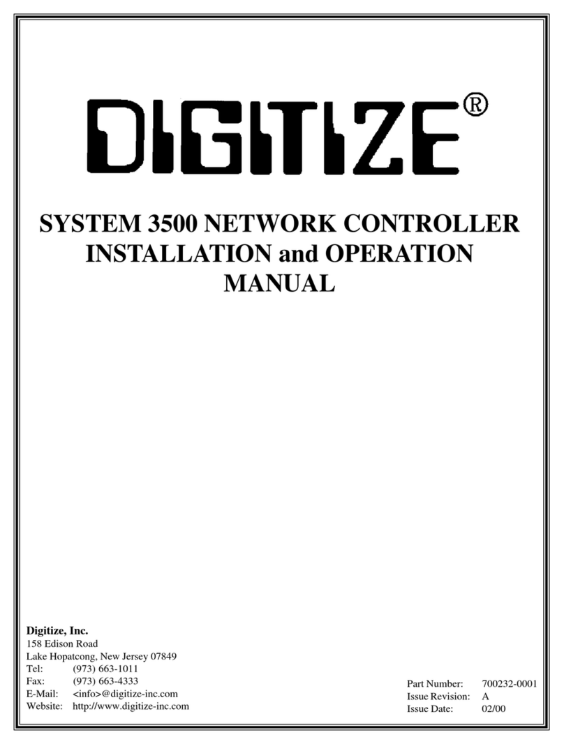 DIGITIZE System 3500 User manual