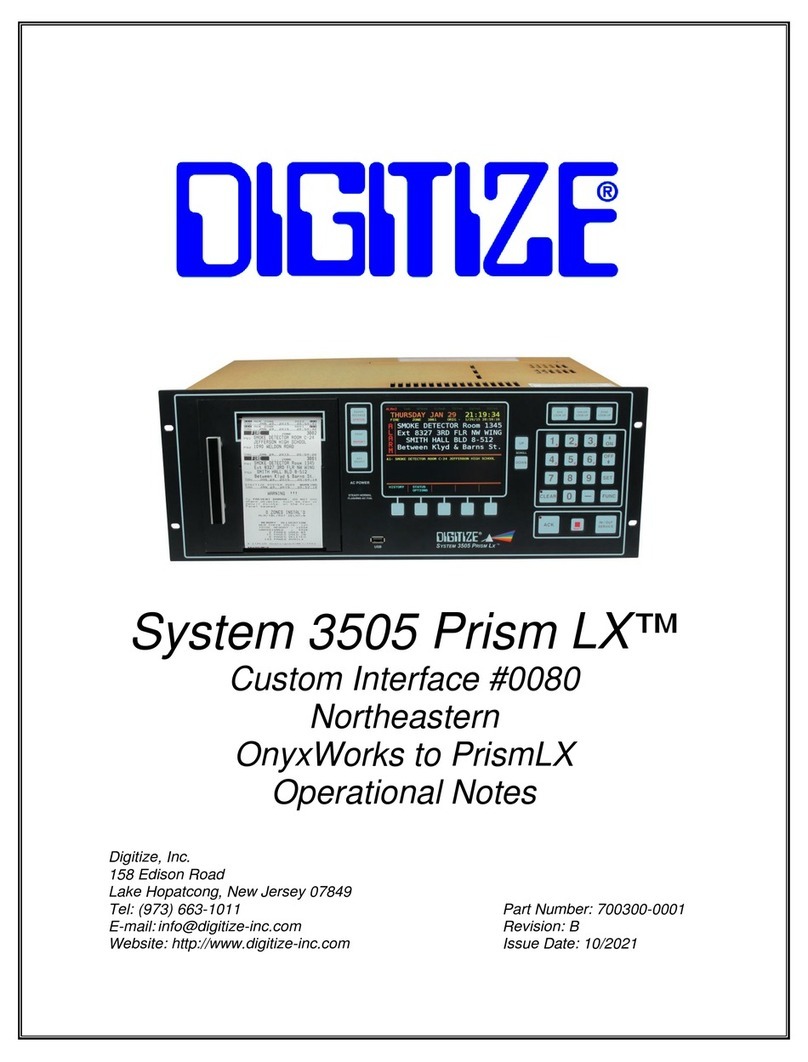 DIGITIZE System 3505 Prism LX manual