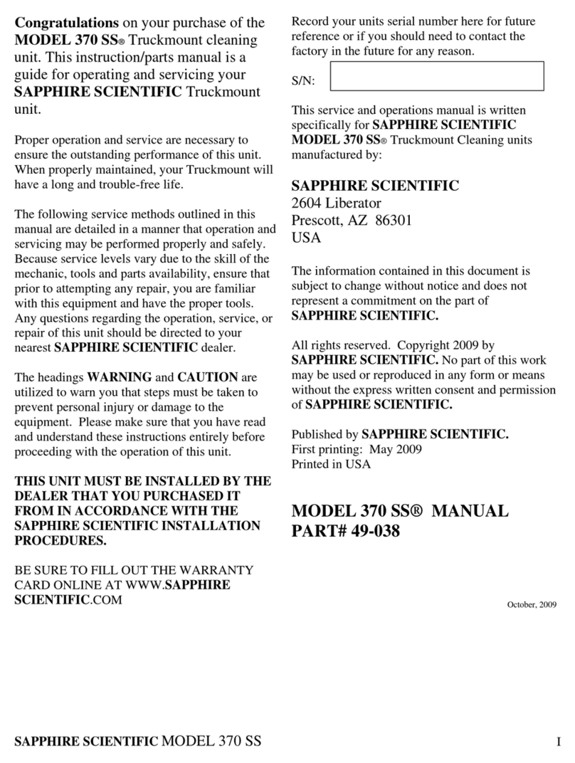 Sapphire Audio 370 SS manual