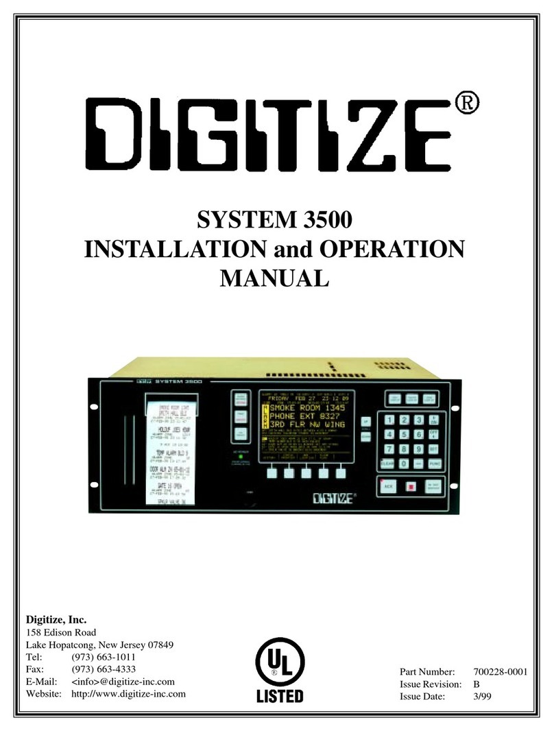 DIGITIZE System 3500 Installation and operation manual