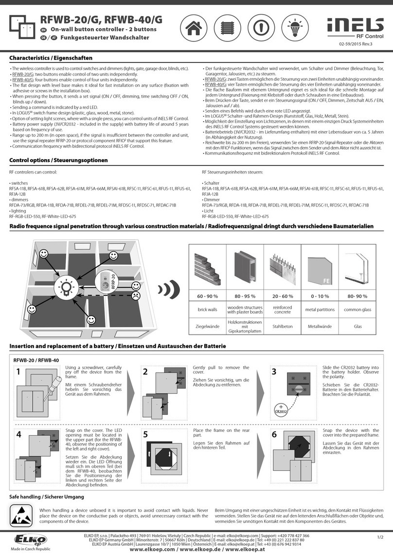 iNels RFWB-20/G instructions