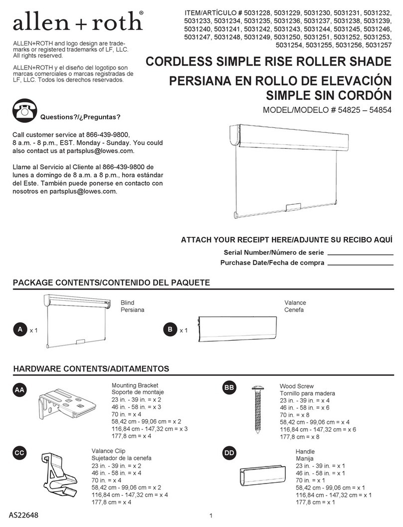 Allen + Roth 54825 quick start guide