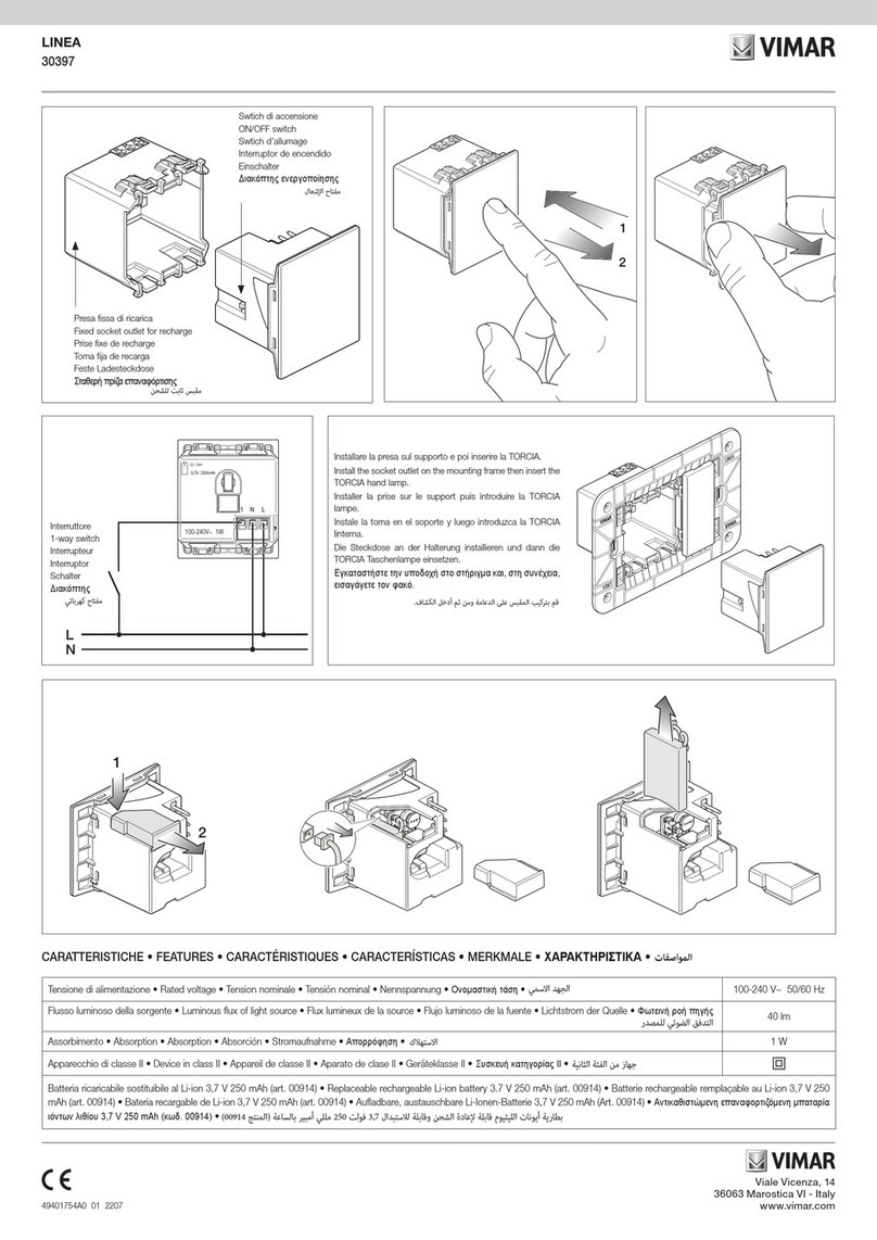 Vimar LINEA 30397 User manual