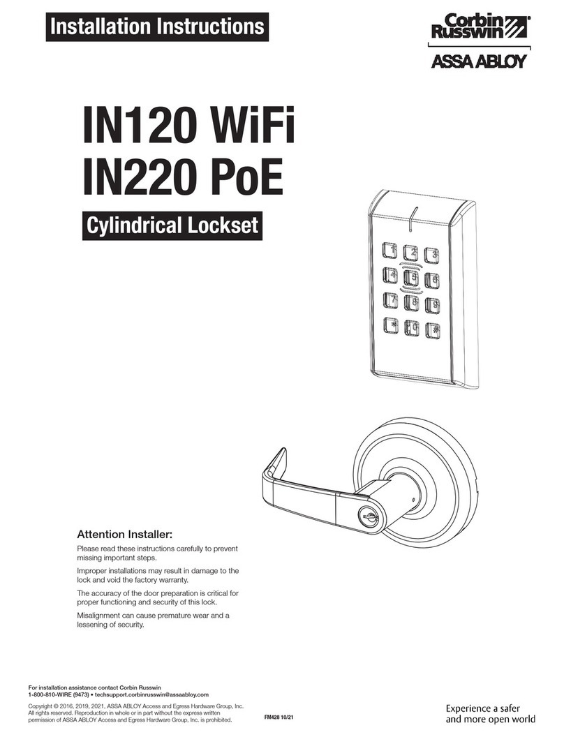 Assa Abloy Conrbin Russwin IN120 WiFi User manual