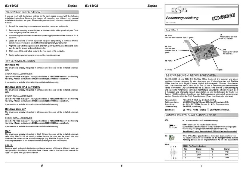 Exsys EX-6500E User manual